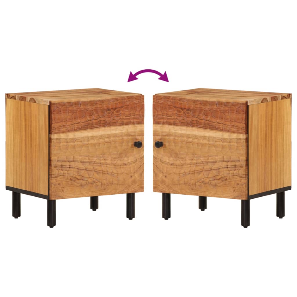 Noptiere, 2 buc., 40x33x46 cm, lemn masiv de acacia GartenMobel Dekor