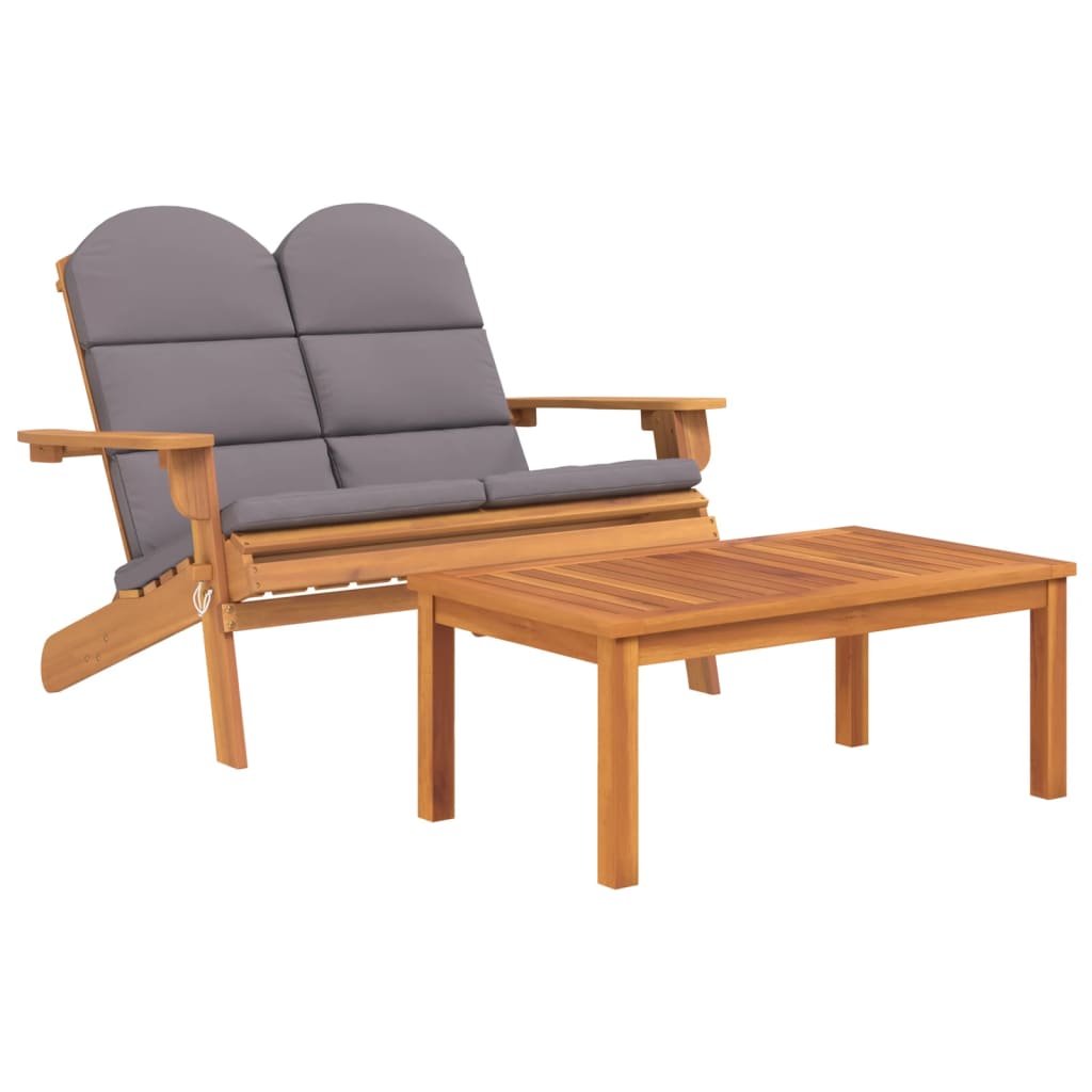 Set mobilier de grădină Adirondack, 2 piese, lemn masiv acacia GartenMobel Dekor