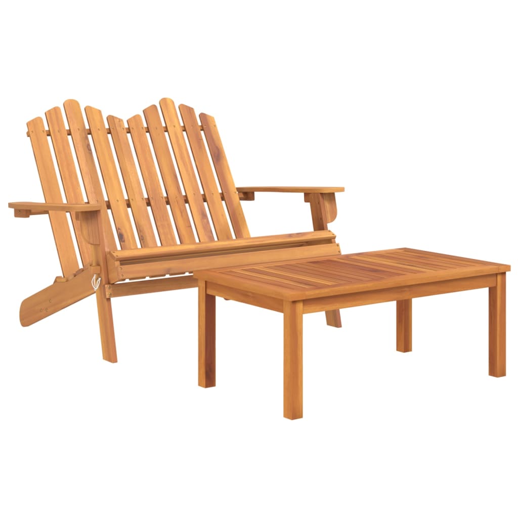 Set mobilier de grădină Adirondack, 2 piese, lemn masiv acacia GartenMobel Dekor