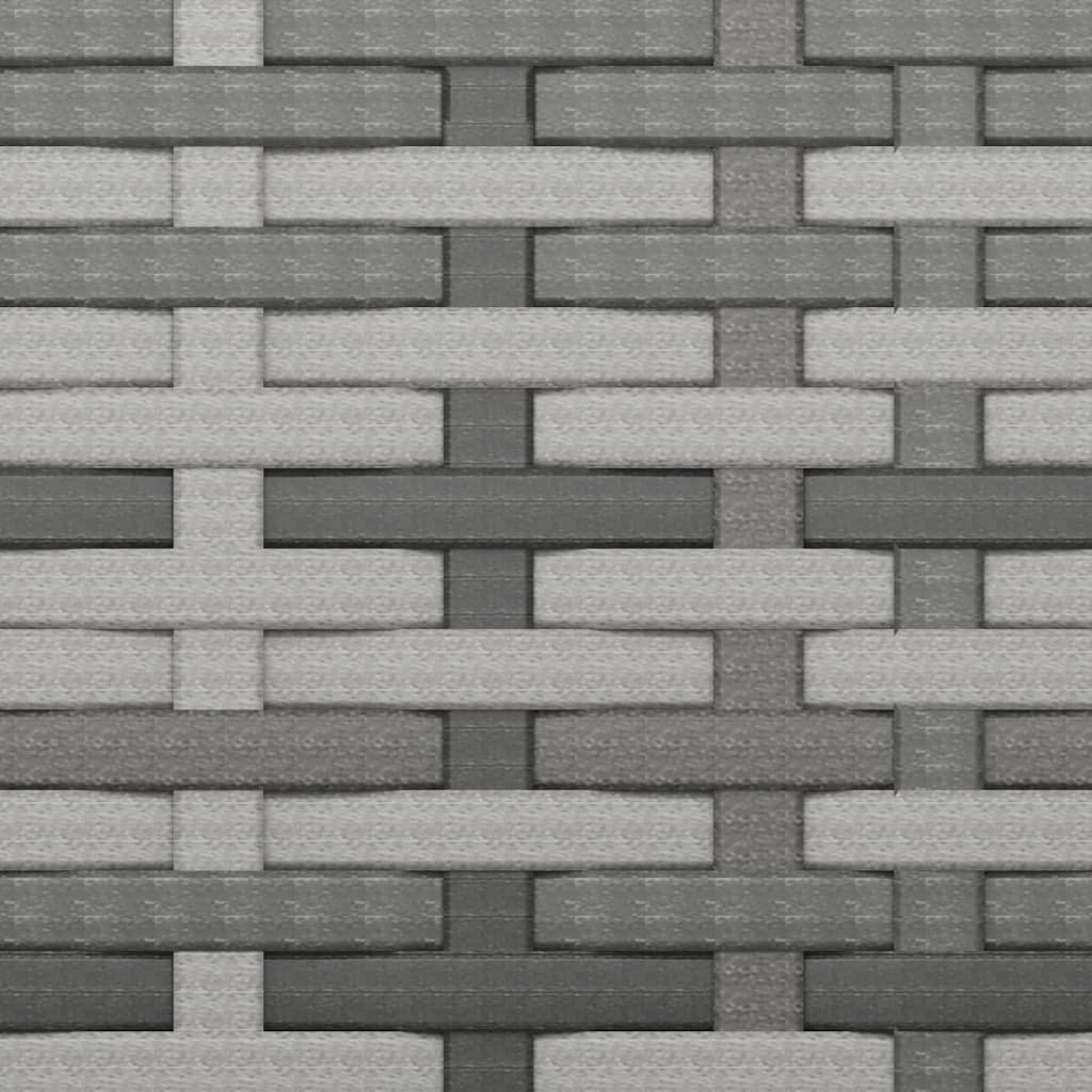 Canapea de grădină cu perne, cu 3 locuri, gri, poliratan GartenMobel Dekor