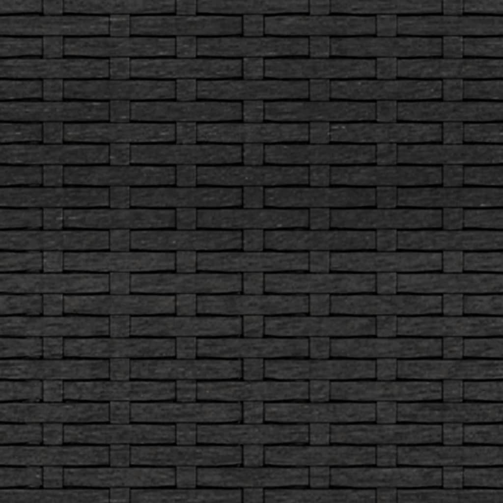 Set mobilier de grădină, negru, poliratan GartenMobel Dekor