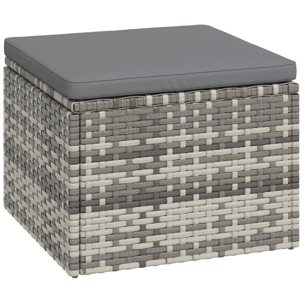 Set mobilier de grădină cu perne, 3 piese, gri, poliratan GartenMobel Dekor