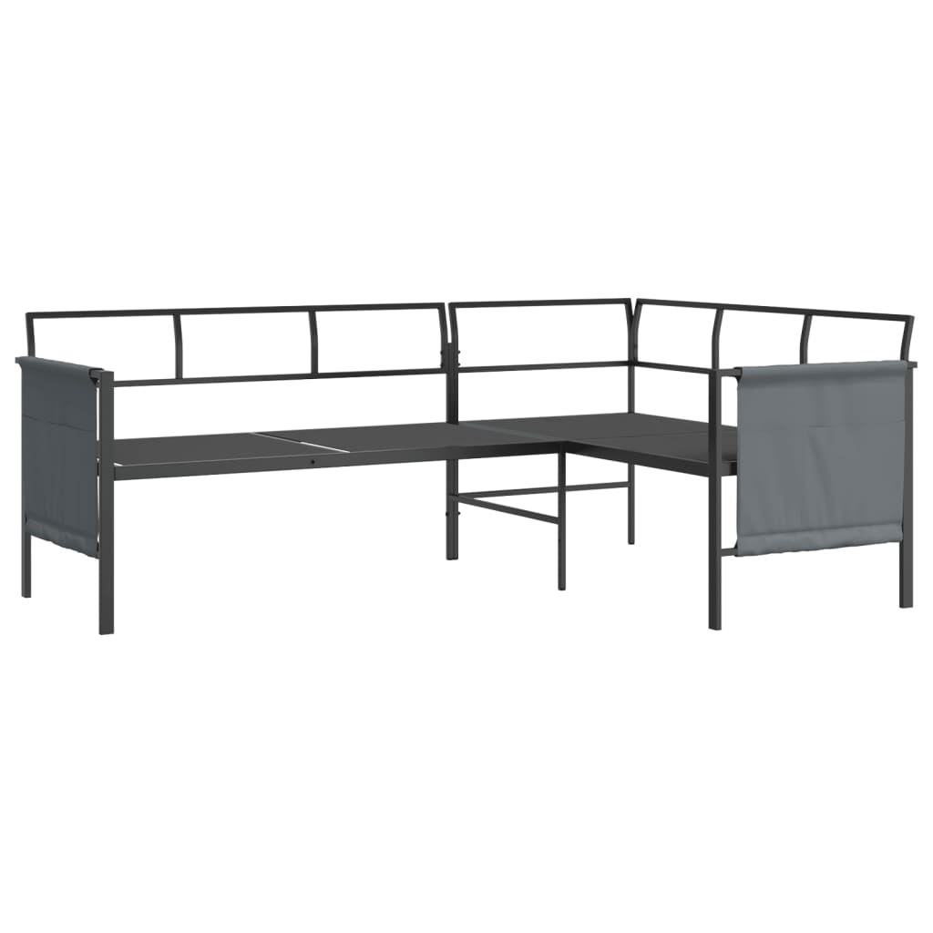 Set mobilier de grădină, antracit, 2 piese, oțel GartenMobel Dekor