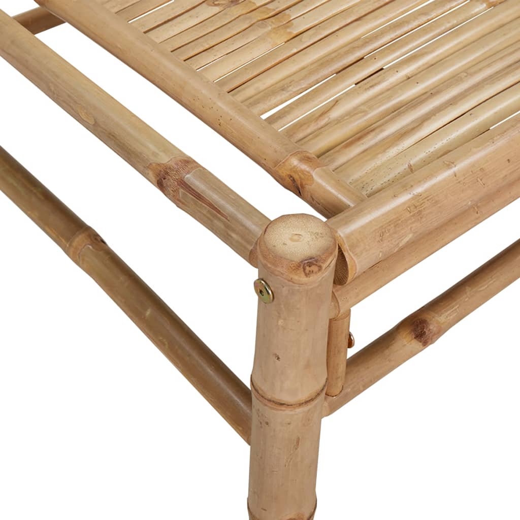 Set mobilier de grădină cu perne alb crem, 2 piese, bambus GartenMobel Dekor