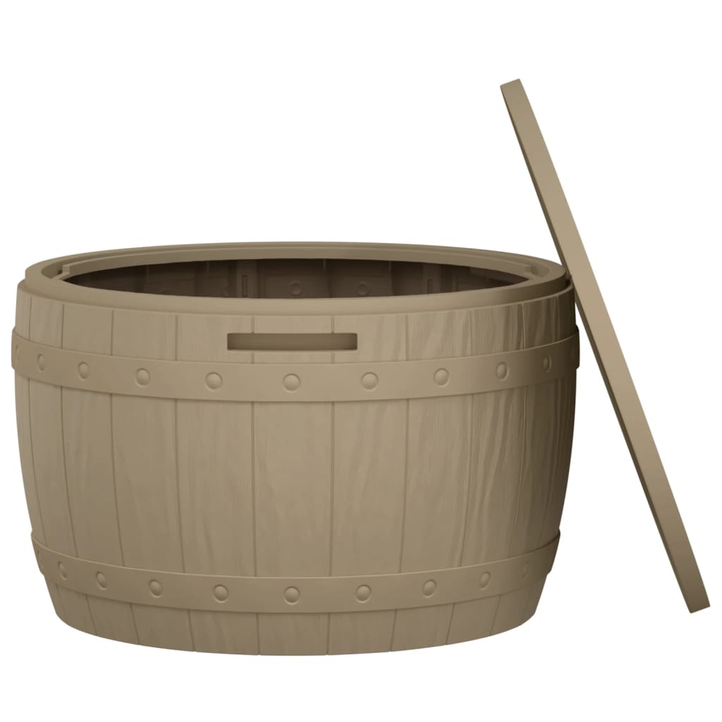 Cutie depozitare de grădină 3 în 1, maro deschis, polipropilenă GartenMobel Dekor