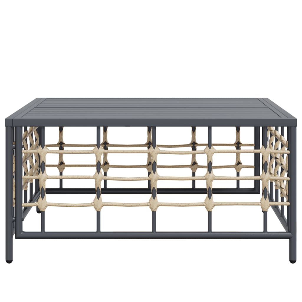 Masă de grădină, antracit, 70 x 70 x 34 cm, poliratan GartenMobel Dekor