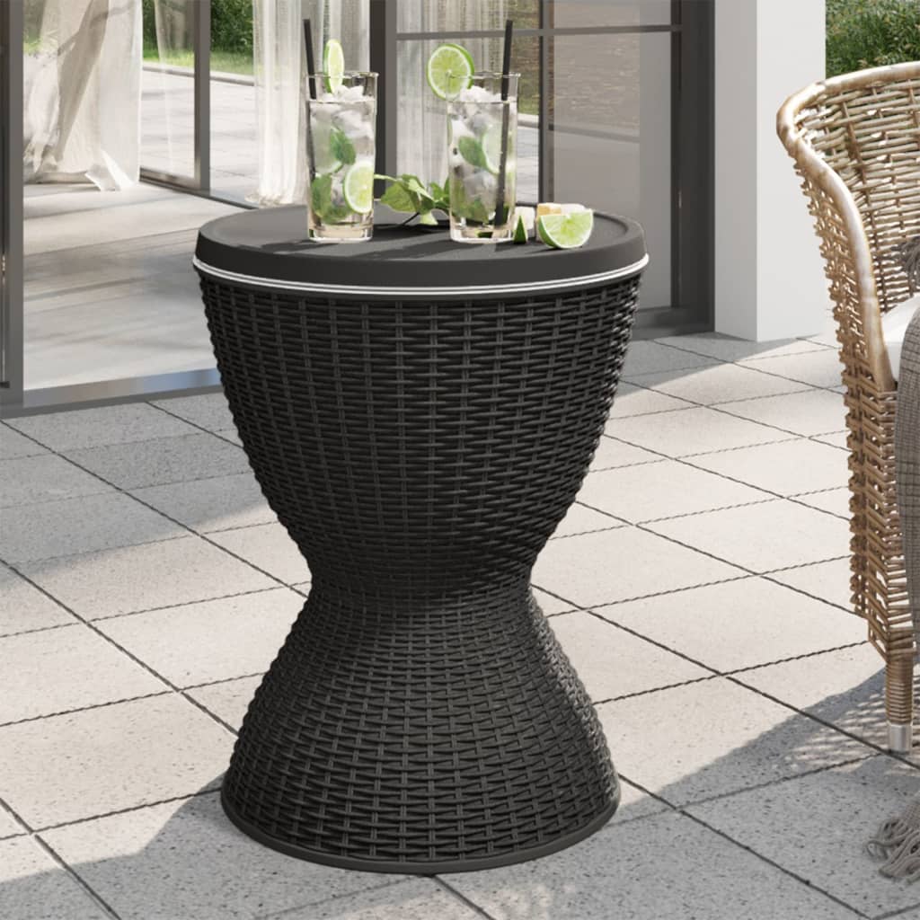 Masă de răcire cu gheață 3 în 1, negru, polipropilenă GartenMobel Dekor