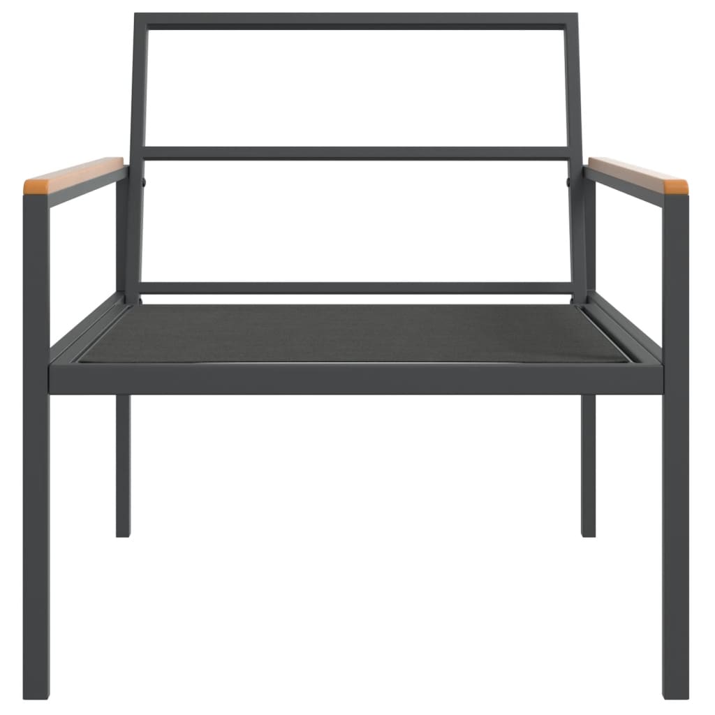 Set mobilier de grădină, cu perne, antracit, 3 piese, oțel GartenMobel Dekor