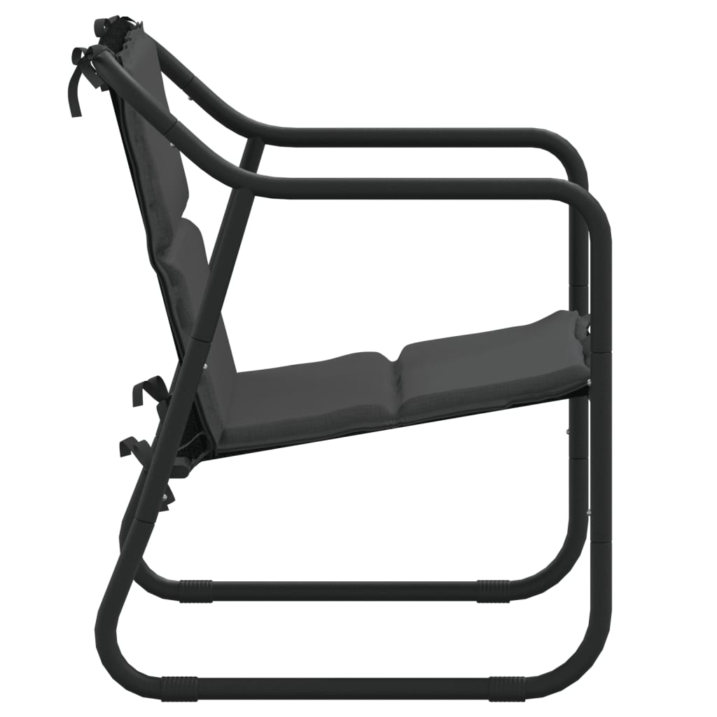 Set mobilier de grădină, cu perne, antracit, 3 piese, oțel GartenMobel Dekor