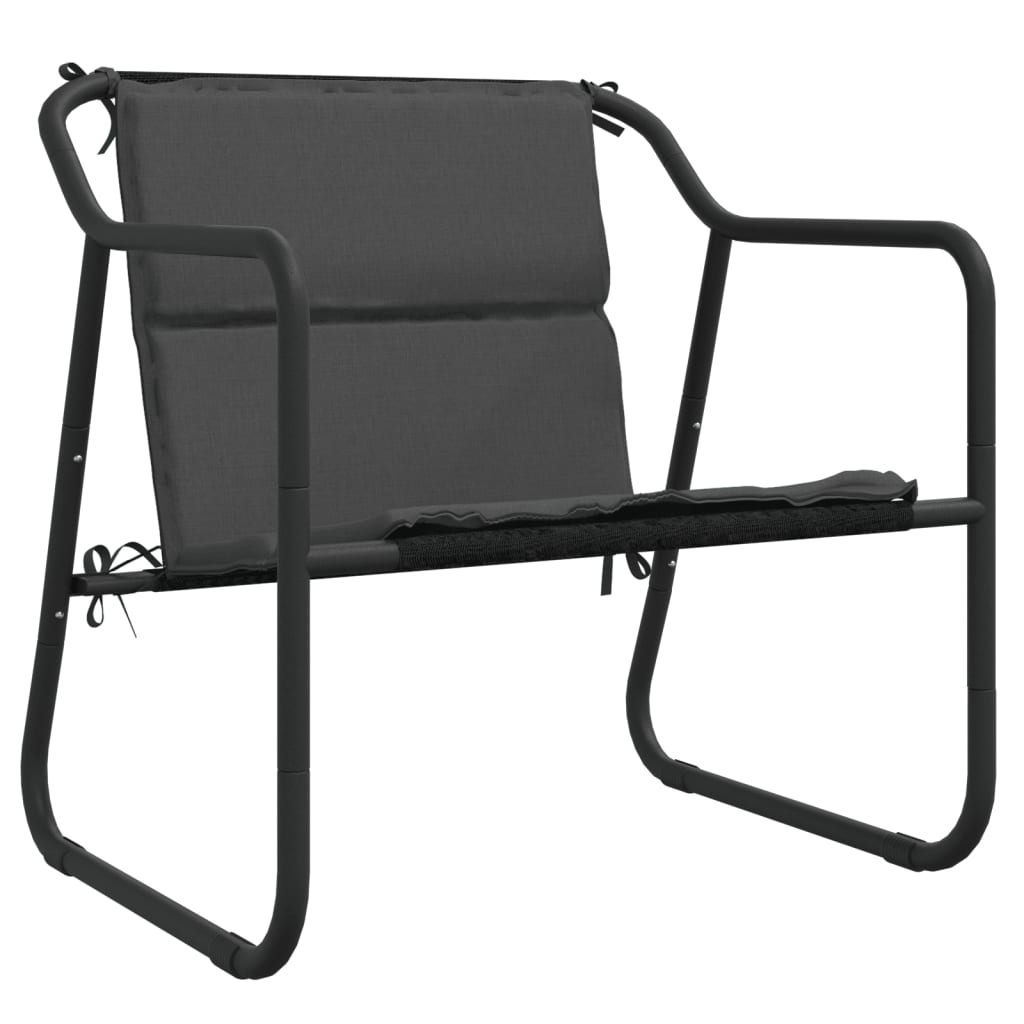 Set mobilier de grădină, cu perne, antracit, 3 piese, oțel GartenMobel Dekor