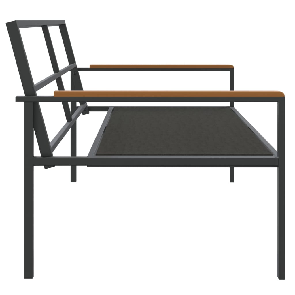 Set mobilier de grădină, cu perne, antracit, 3 piese, oțel GartenMobel Dekor