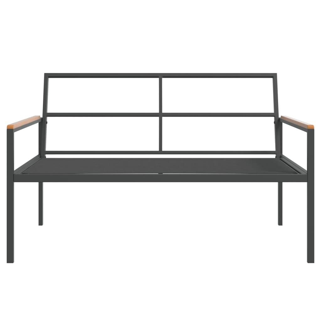 Set mobilier de grădină, cu perne, antracit, 3 piese, oțel GartenMobel Dekor