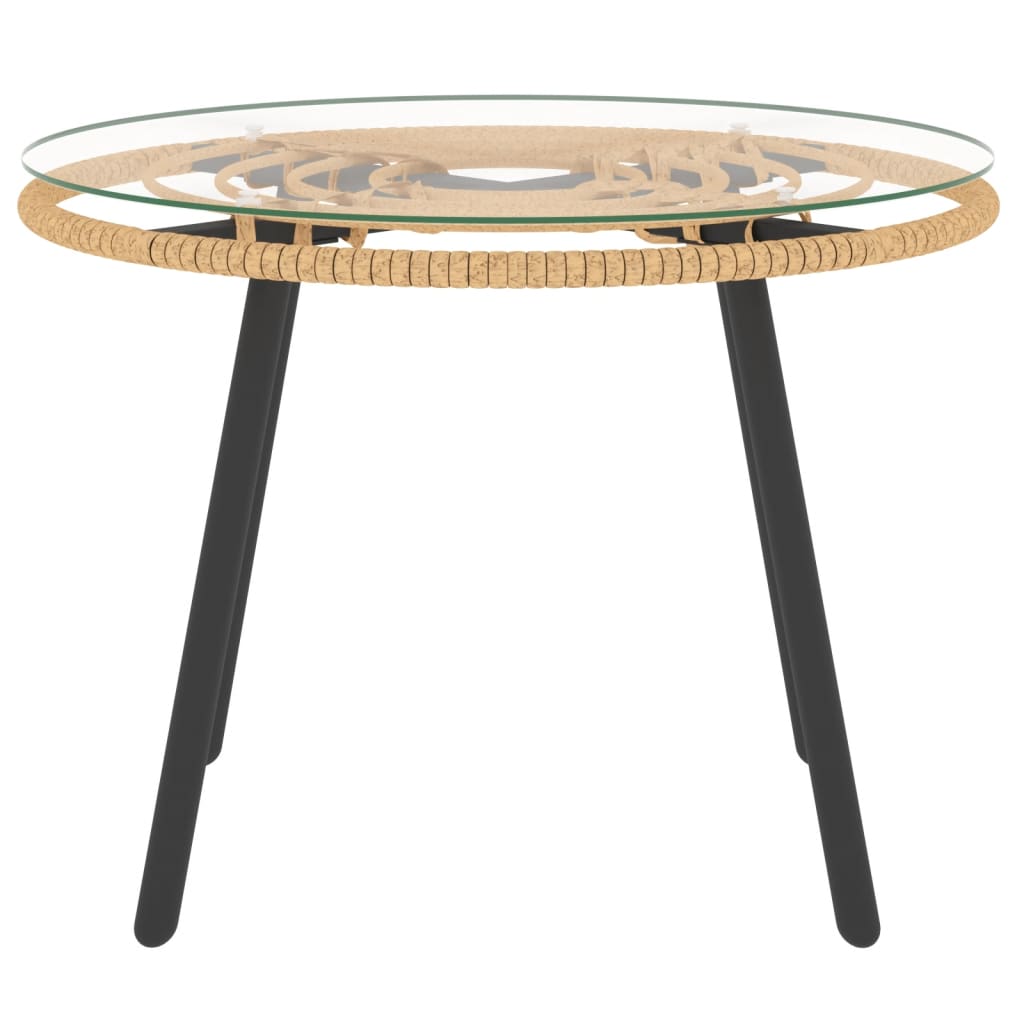 Set mobilier de grădină cu perne bej, 3 piese, poliratan GartenMobel Dekor