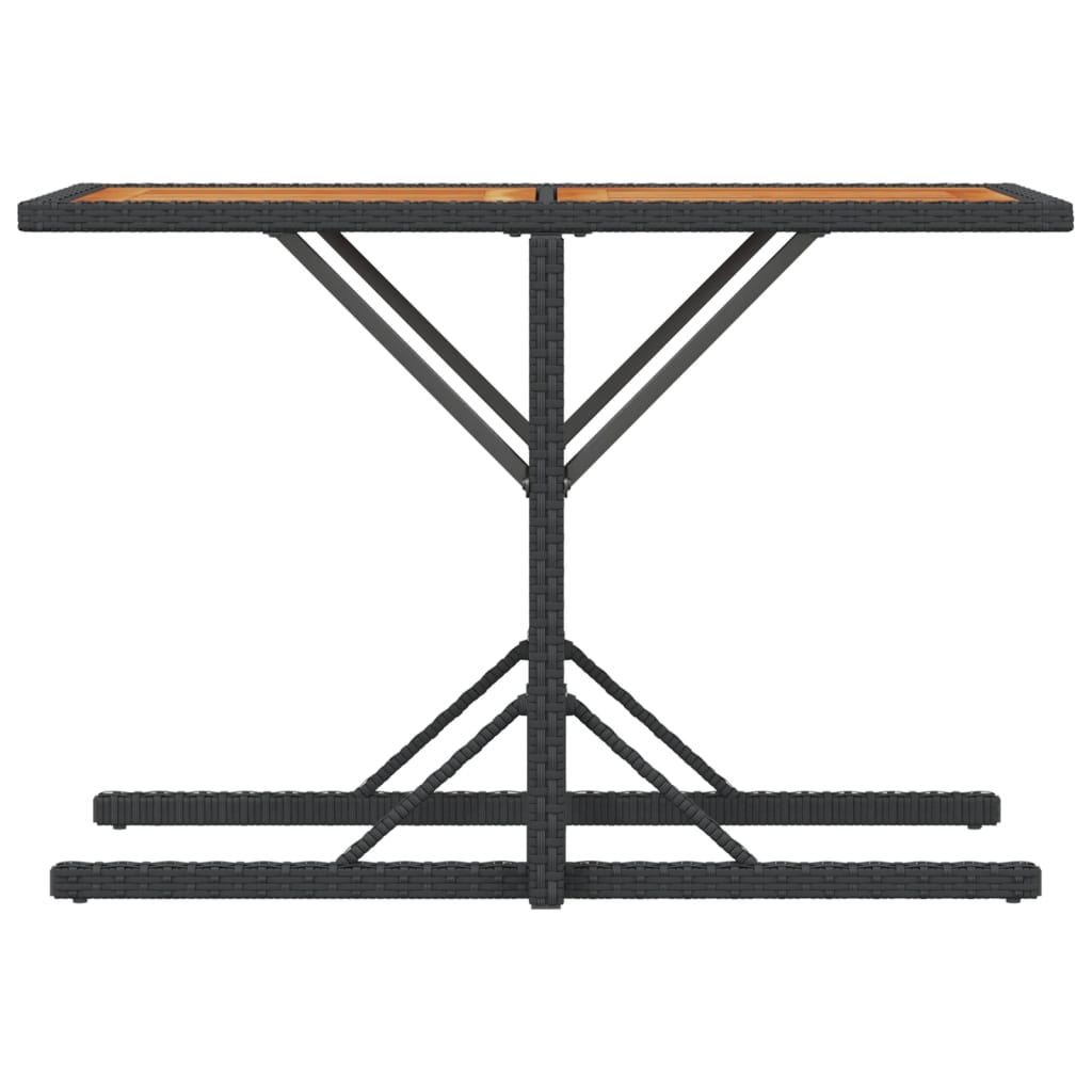 Set bistro cu perne, 3 piese, negru, poliratan GartenMobel Dekor