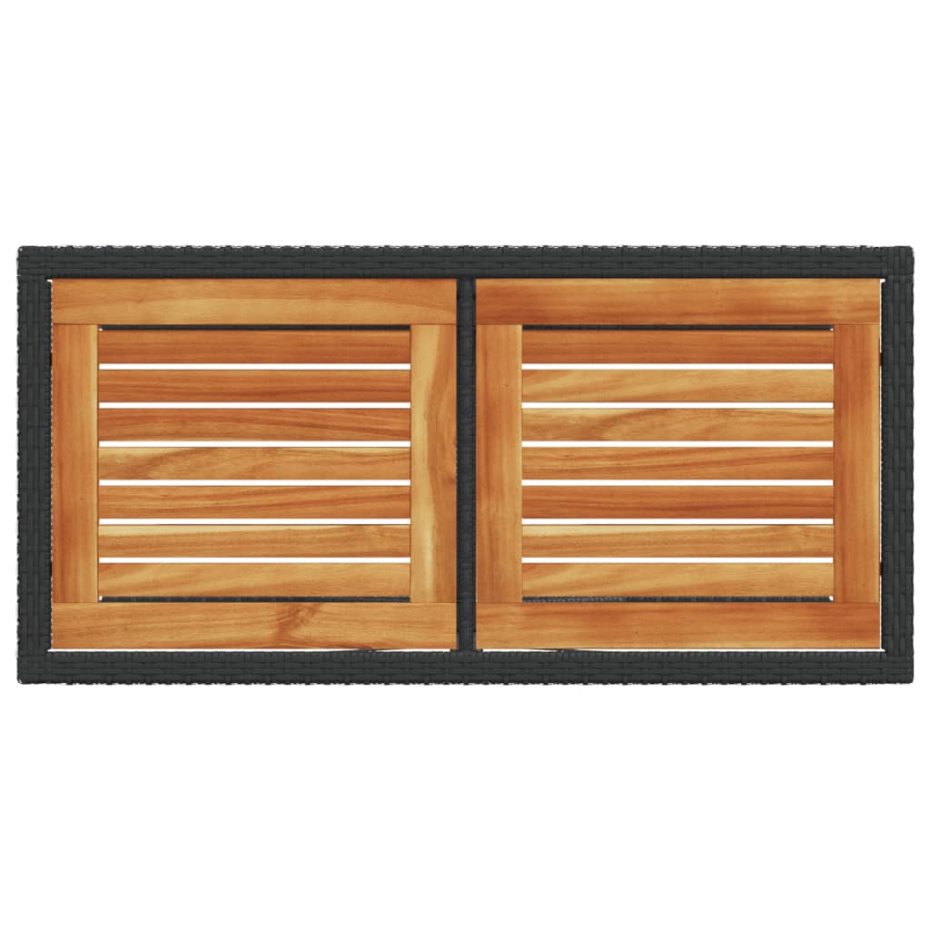 Set bistro cu perne, 3 piese, negru, poliratan GartenMobel Dekor