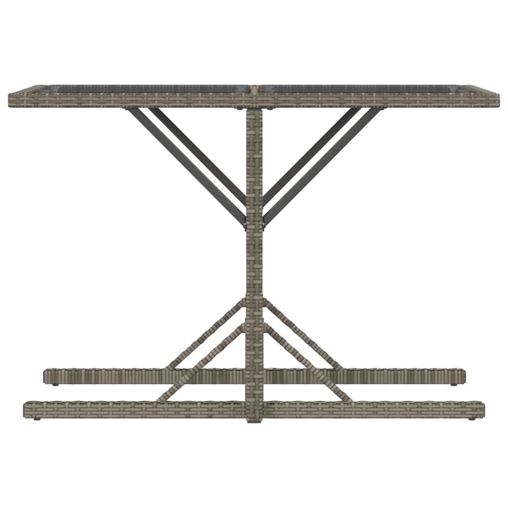 Set bistro de grădină cu perne, 3 piese, gri, poliratan GartenMobel Dekor