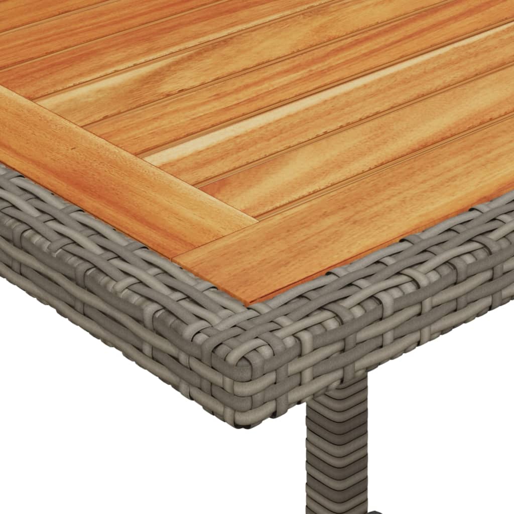 Set bistro de grădină cu perne, 3 piese, gri, poliratan GartenMobel Dekor