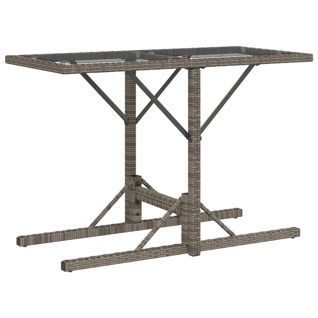 Set bistro de grădină cu perne, 3 piese, gri, poliratan GartenMobel Dekor