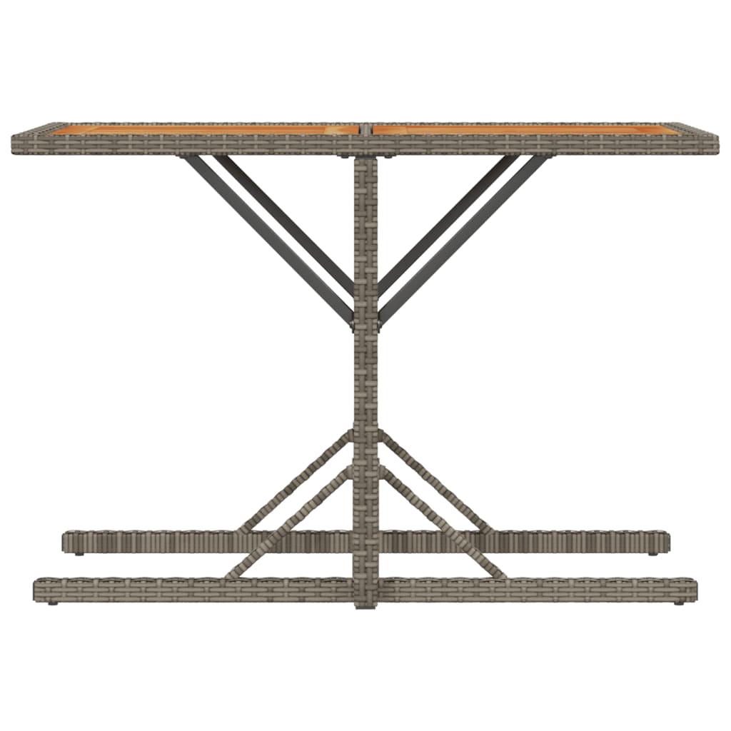 Set bistro de grădină cu perne, 3 piese, gri, poliratan GartenMobel Dekor