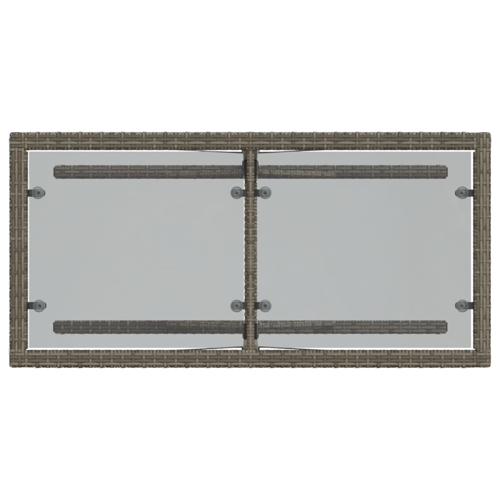 Set bistro de grădină cu perne, 3 piese, gri, poliratan GartenMobel Dekor