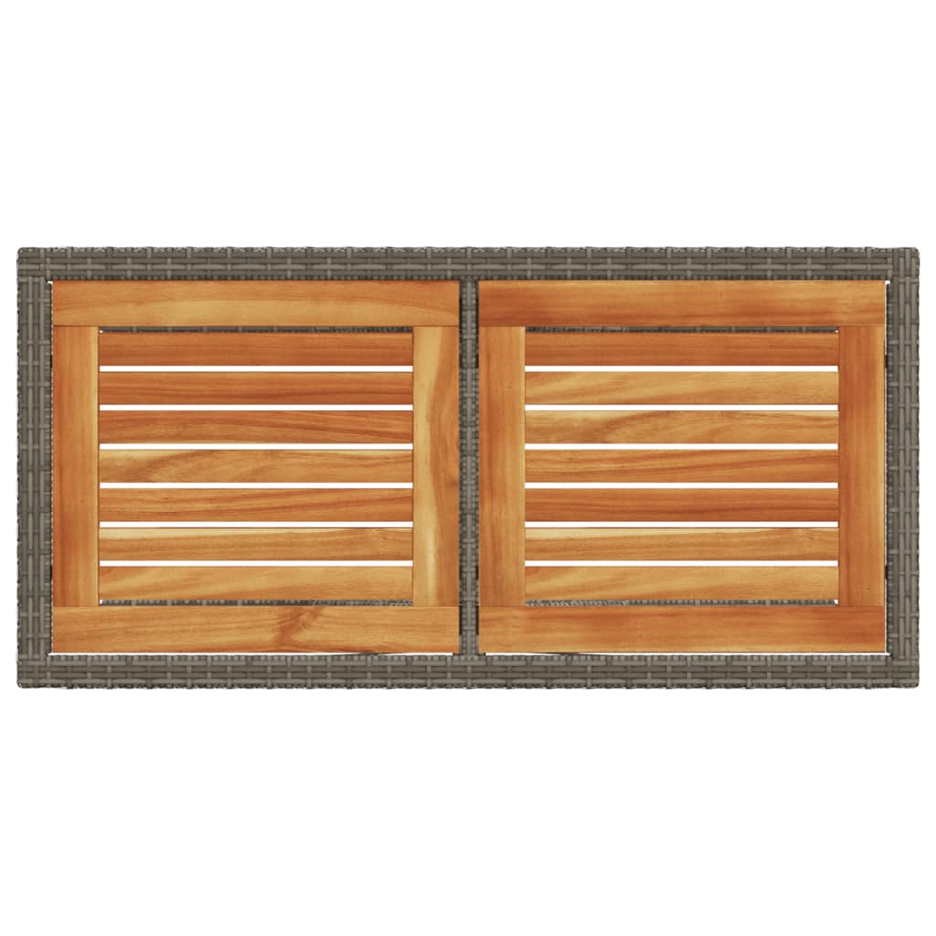 Set bistro de grădină cu perne, 3 piese, gri, poliratan GartenMobel Dekor