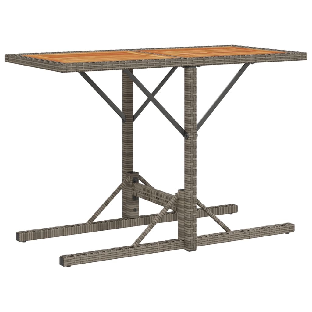 Set bistro de grădină cu perne, 3 piese, gri, poliratan GartenMobel Dekor