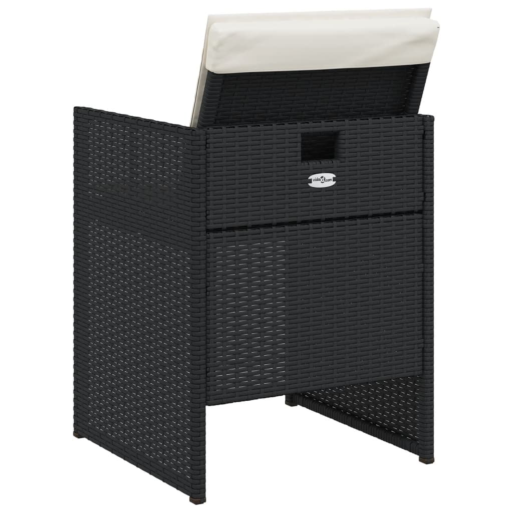 Set mobilier de grădină cu perne, 5 piese, negru, poliratan GartenMobel Dekor
