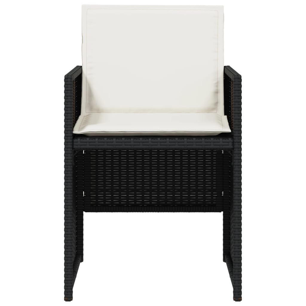 Set mobilier de grădină cu perne, 5 piese, negru, poliratan GartenMobel Dekor