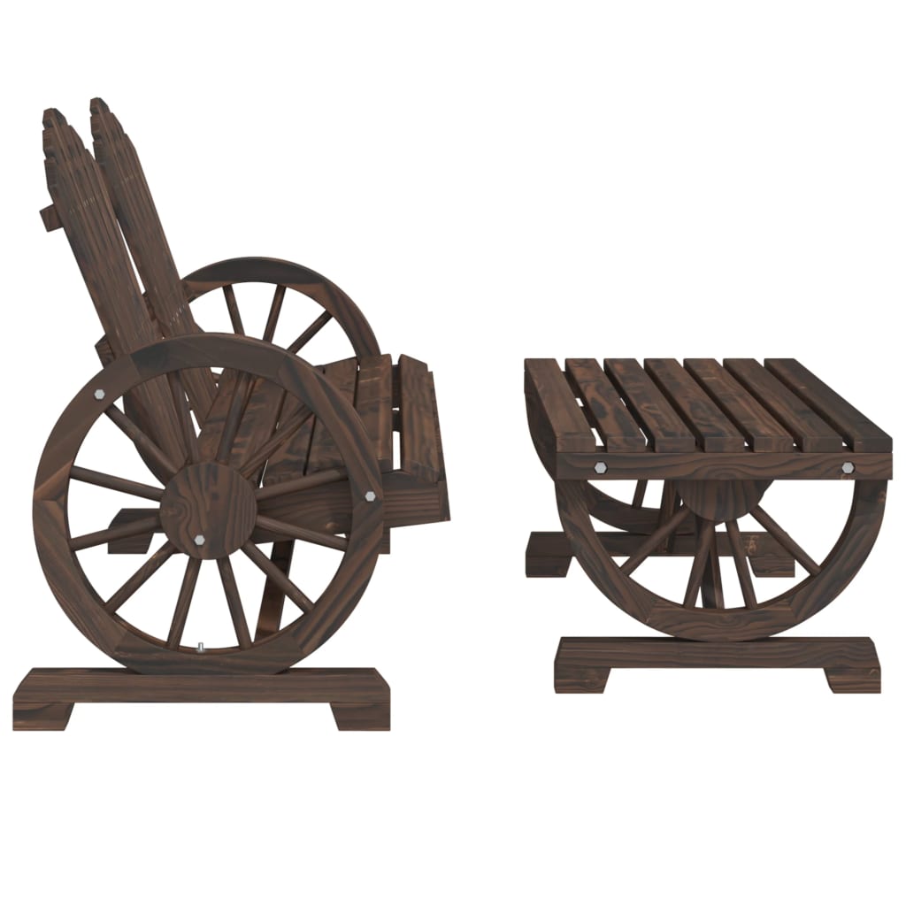 Set mobilier de grădină, 2 piese, lemn masiv de brad GartenMobel Dekor