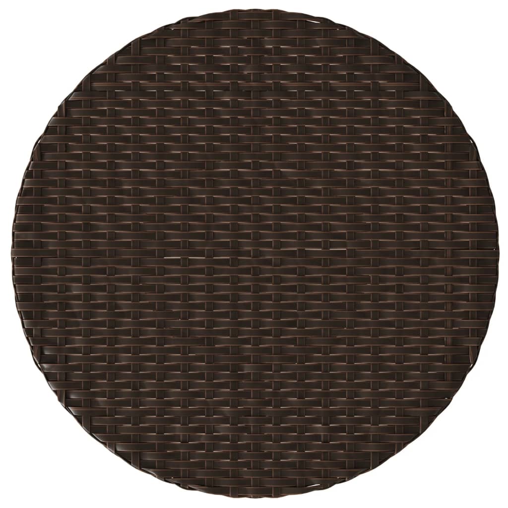 Set bistro cu perne, 3 piese, maro, poliratan GartenMobel Dekor