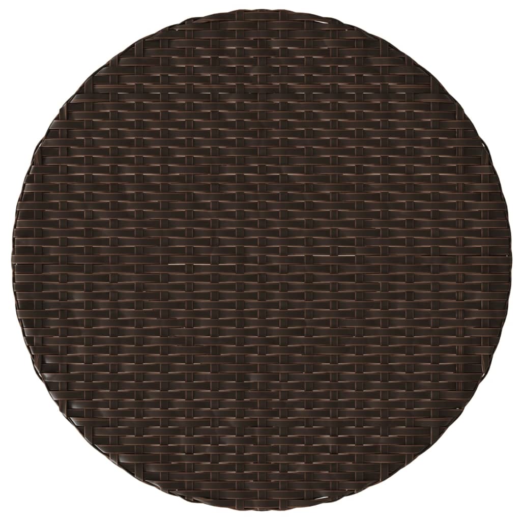 Set bistro cu perne, 3 piese, maro, poliratan GartenMobel Dekor