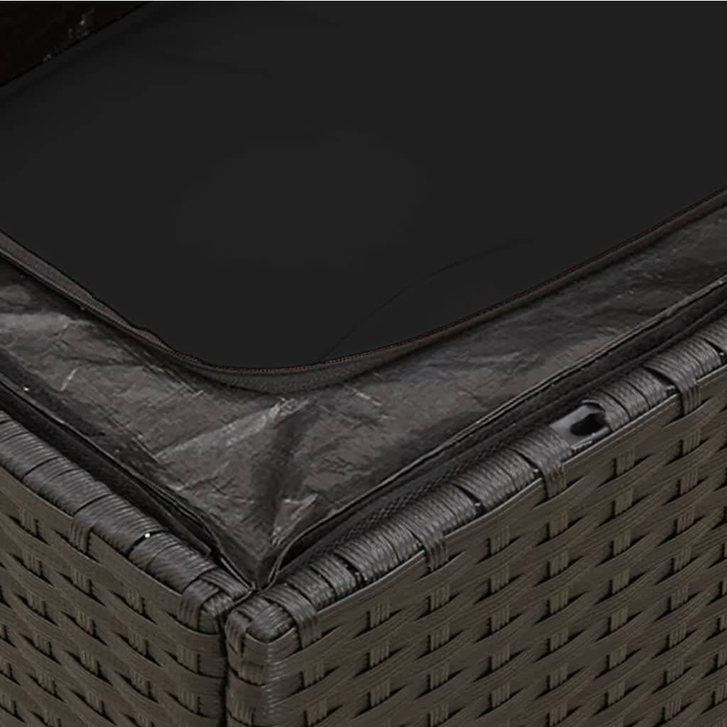 Canapea de grădină cu perne, 2 locuri, negru, poliratan GartenMobel Dekor