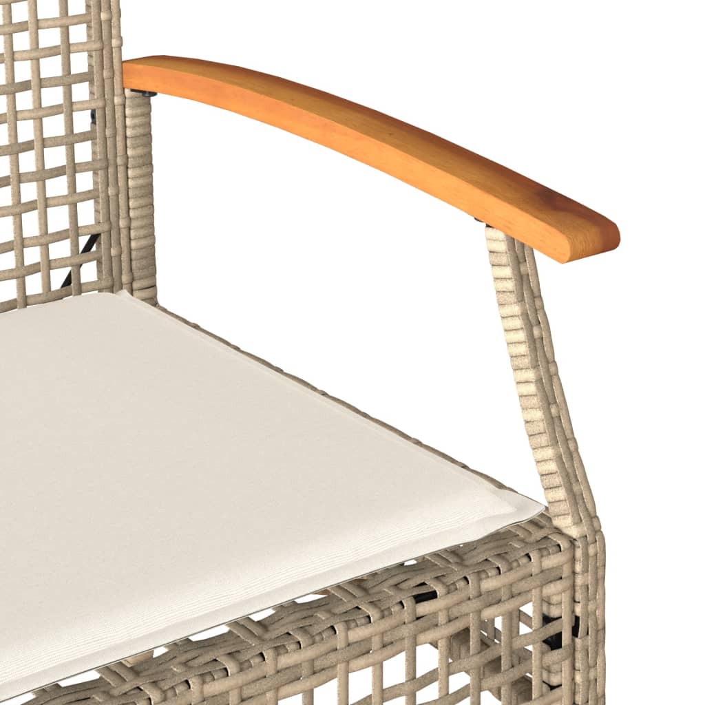 Set mobilier de grădină cu perne, 4 piese, bej, poliratan GartenMobel Dekor