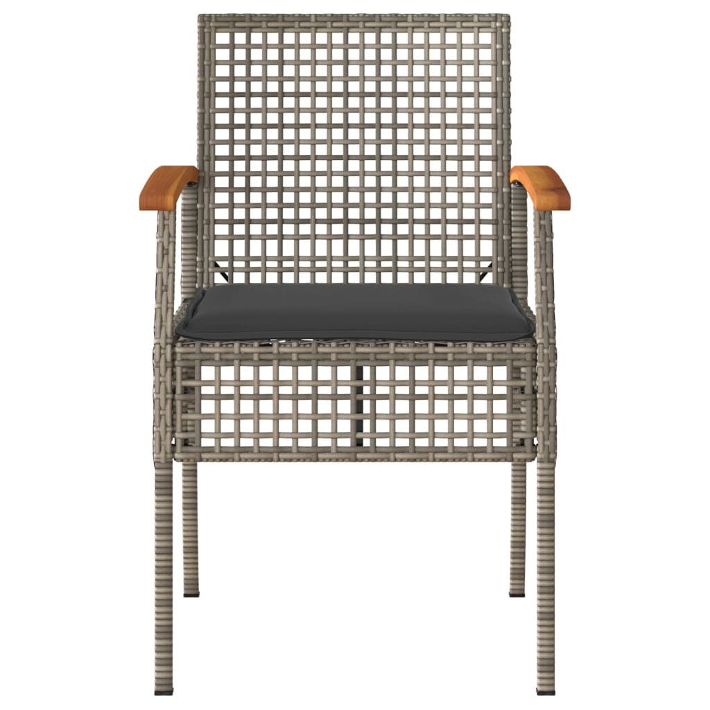 Set mobilier de grădină cu perne, 4 piese, gri, poliratan GartenMobel Dekor