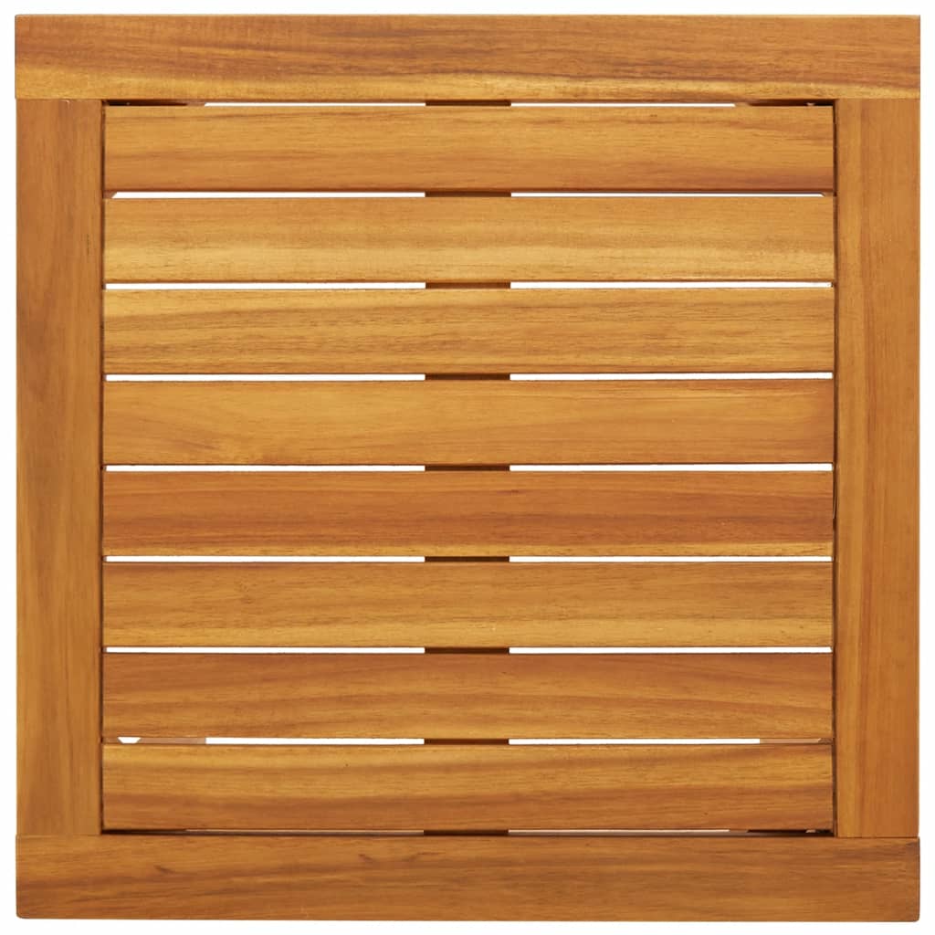 Set mobilier bistro, 3 piese, poliratan negru/lemn de acacia GartenMobel Dekor