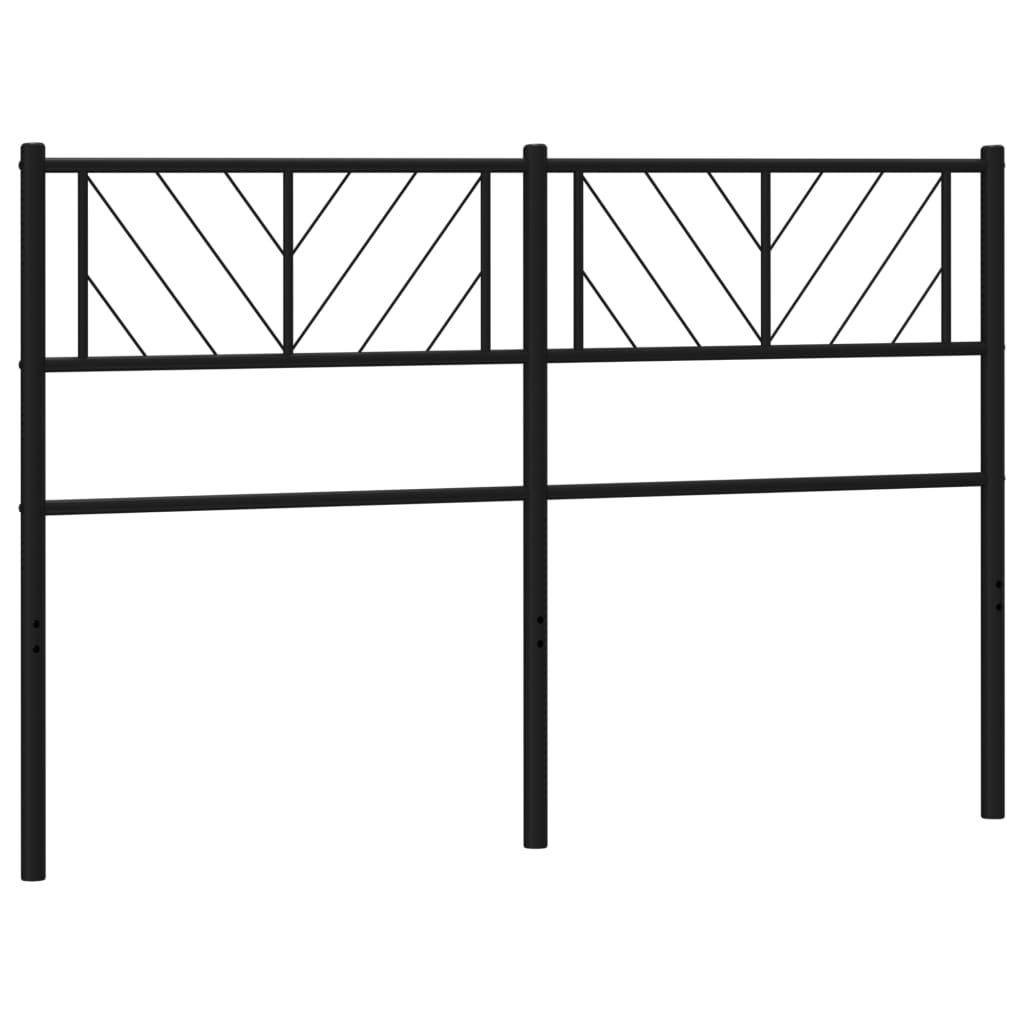 Tăblie de pat metalică, negru, 150 cm GartenMobel Dekor