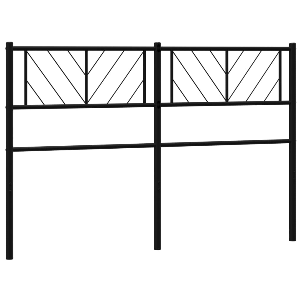 Tăblie de pat metalică, negru, 150 cm GartenMobel Dekor