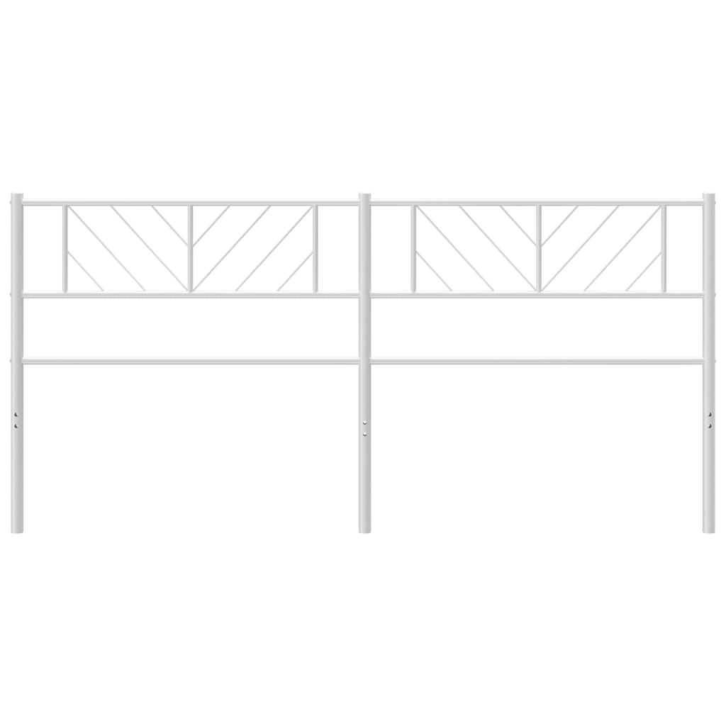 Tăblie de pat metalică, alb, 193 cm GartenMobel Dekor