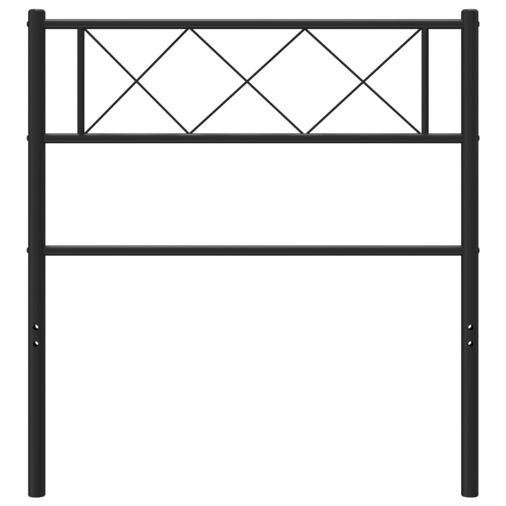 Tăblie de pat metalică, negru, 100 cm GartenMobel Dekor