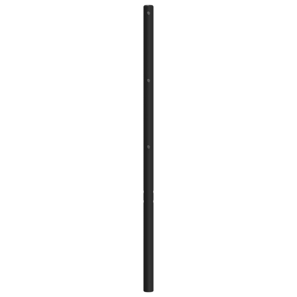 Tăblie de pat metalică, negru, 100 cm GartenMobel Dekor