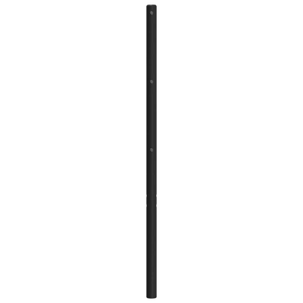 Tăblie de pat metalică, negru, 150 cm GartenMobel Dekor