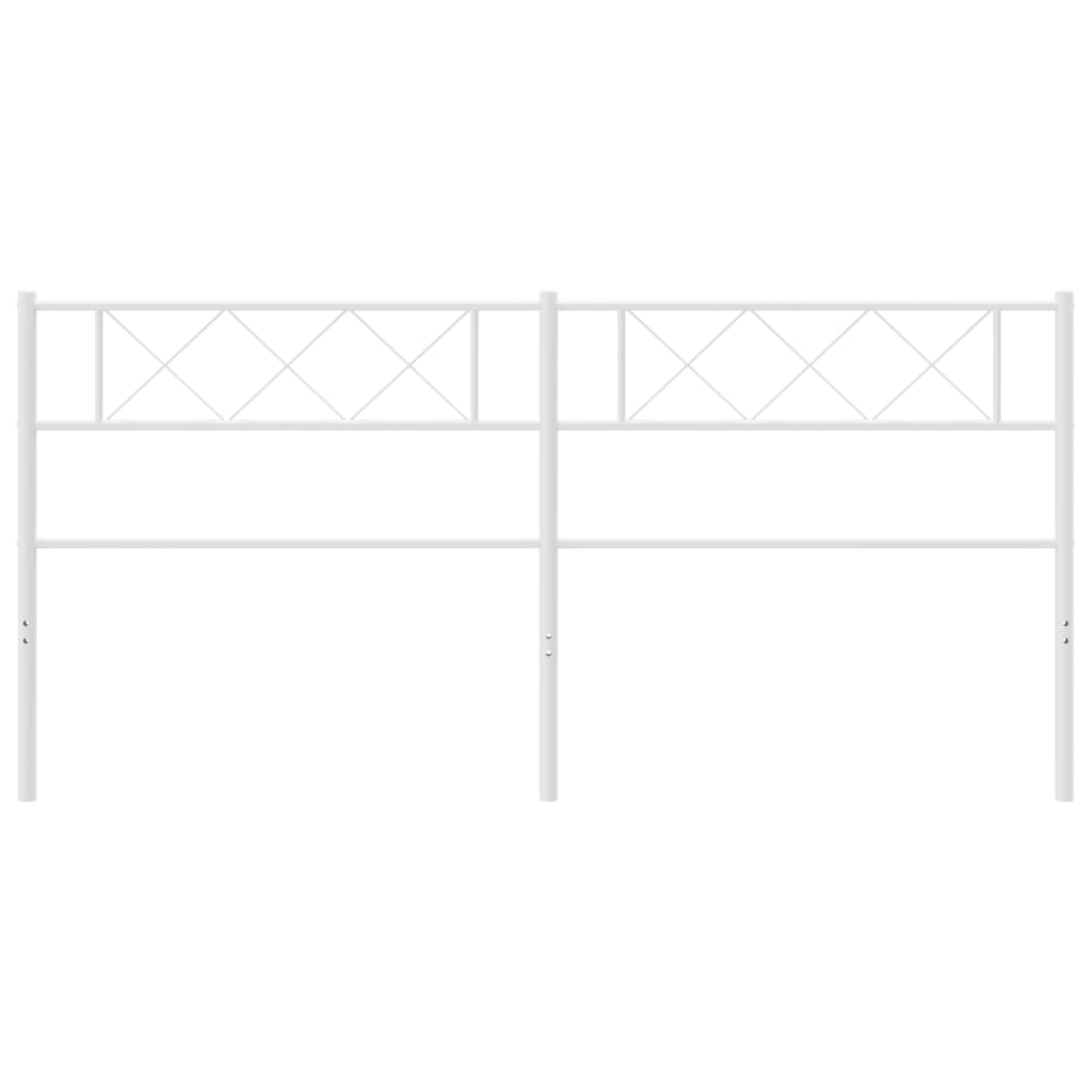 Tăblie de pat metalică, alb, 180 cm GartenMobel Dekor