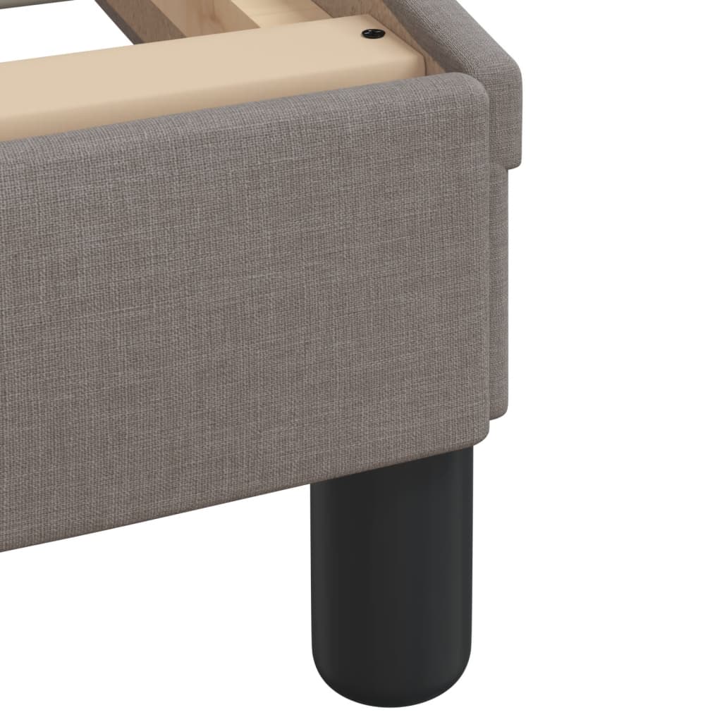 Cadru de pat cu tăblie, gri taupe, 100x200 cm, textil GartenMobel Dekor