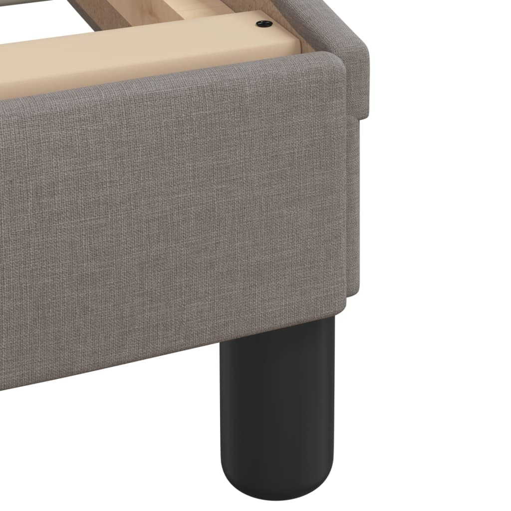 Cadru de pat cu tăblie, gri taupe, 80x200 cm, textil GartenMobel Dekor