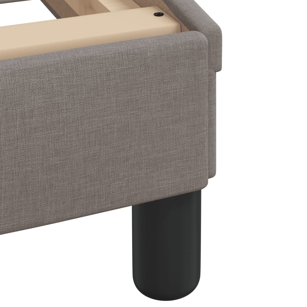 Cadru de pat cu tăblie, gri taupe, 90x200 cm, textil GartenMobel Dekor