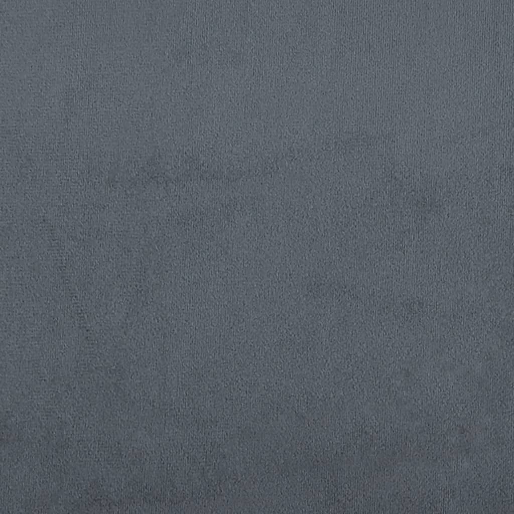 Cadru de pat cu tăblie, gri închis, 180x200 cm, catifea GartenMobel Dekor
