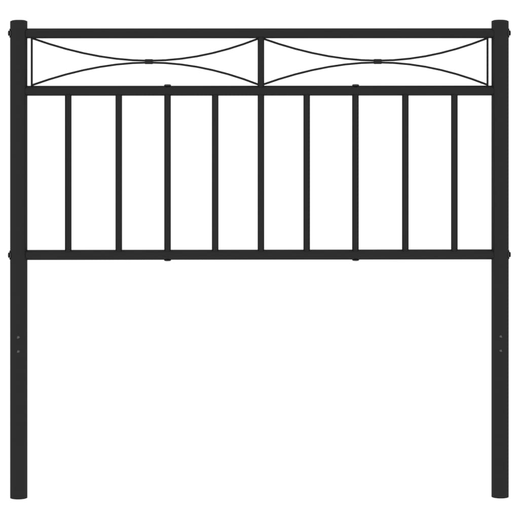 Tăblie de pat metalică, negru, 90 cm GartenMobel Dekor