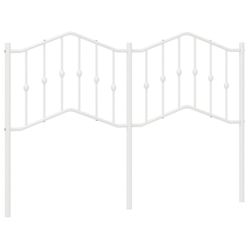 Tăblie de pat metalică, alb, 135 cm GartenMobel Dekor