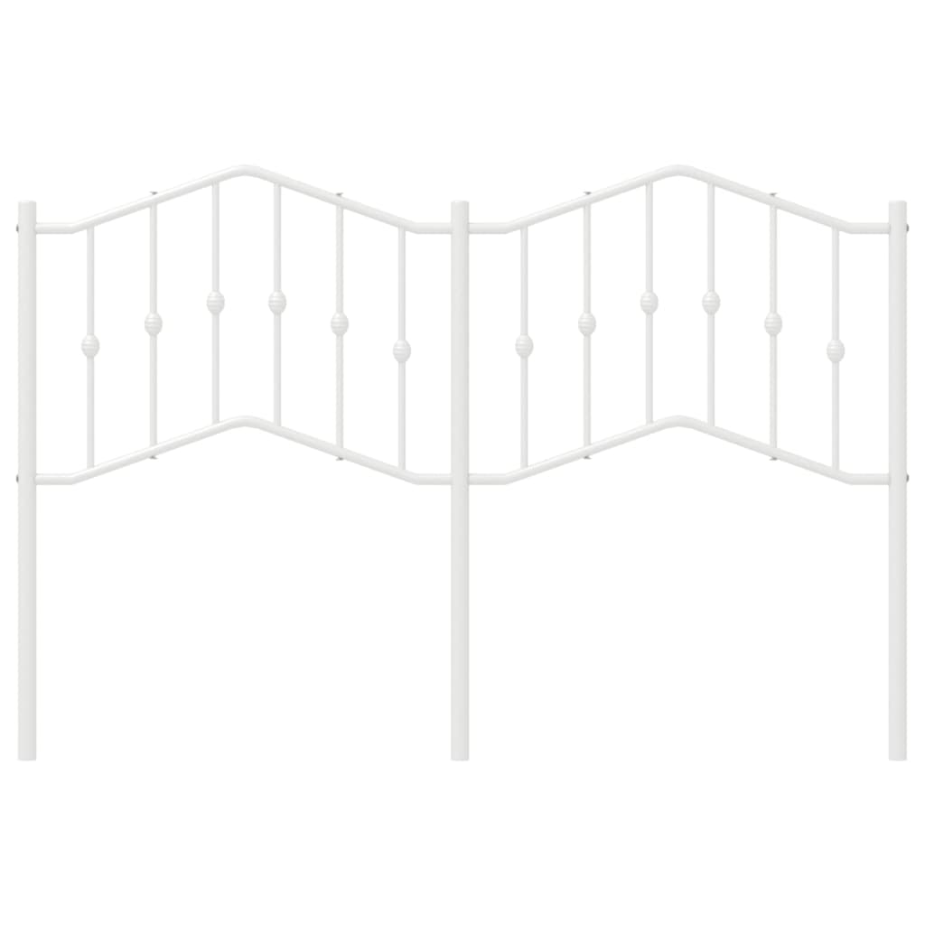 Tăblie de pat metalică, alb, 135 cm GartenMobel Dekor