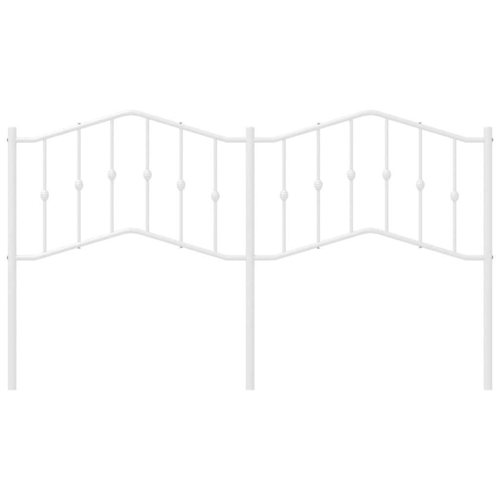 Tăblie de pat metalică, alb, 160 cm GartenMobel Dekor